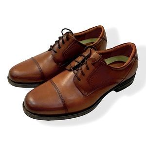 Men’s Size 10 Florsheim Oxford Leather Shoes - Cognac, Like New!!